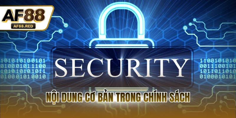 Nội dung cơ bản trong chính sách bảo mật AF88