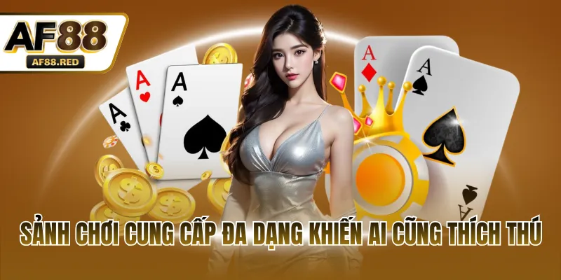 Sảnh chơi cung cấp đa dạng khiến ai cũng thích thú